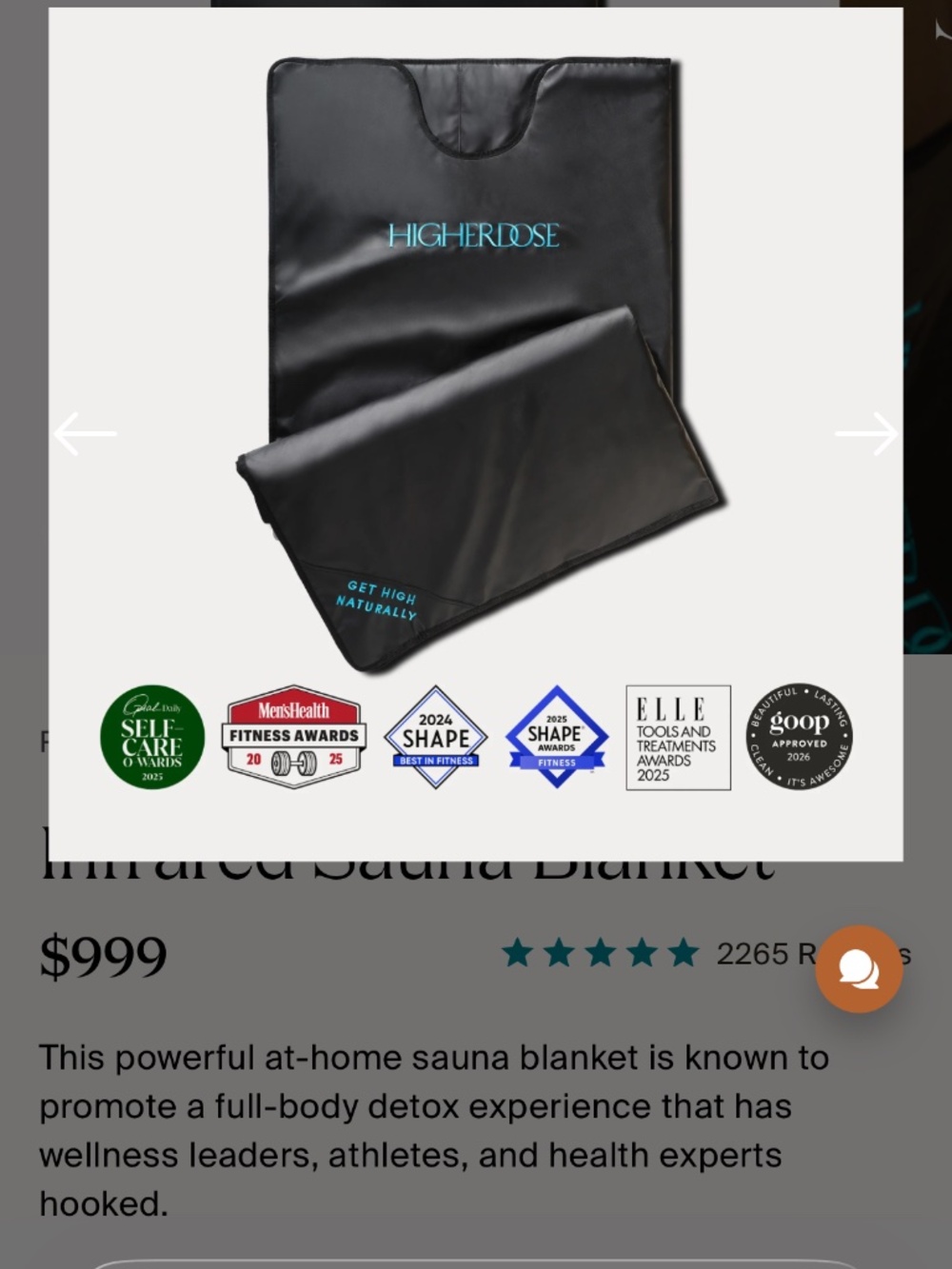 Higher dose sauna blanket